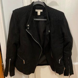 Black Suede H&M Jacket (Small)